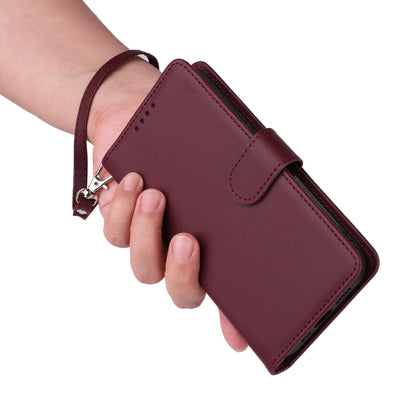 For iPhone 16 Plus BETOPNICE BN-005 2 in 1 Detachable Imitate Genuine Leather Phone Case(Wine Red) - iPhone 16 Plus Cases by BETOPNICE | Online Shopping UK | buy2fix