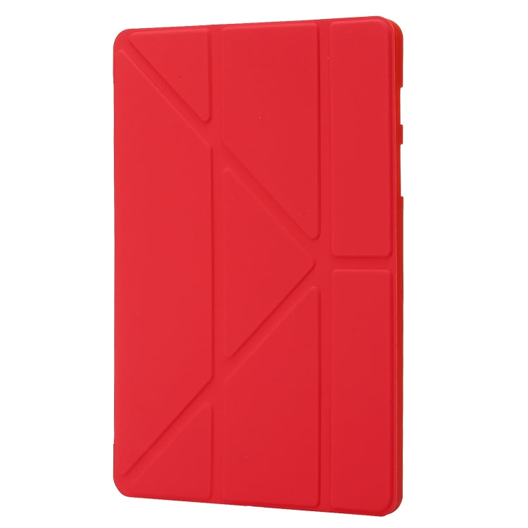 For Samsung Galaxy Tab S9+ Deformation Silicone Leather Tablet Case(Red) - Galaxy Tab S9+ Cases by buy2fix | Online Shopping UK | buy2fix