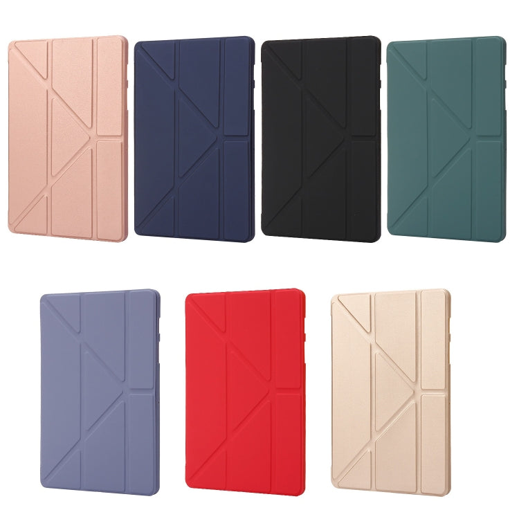 For Samsung Galaxy Tab S9 Deformation Silicone Leather Tablet Case(Dark Blue) - Galaxy Tab S9 Cases by buy2fix | Online Shopping UK | buy2fix