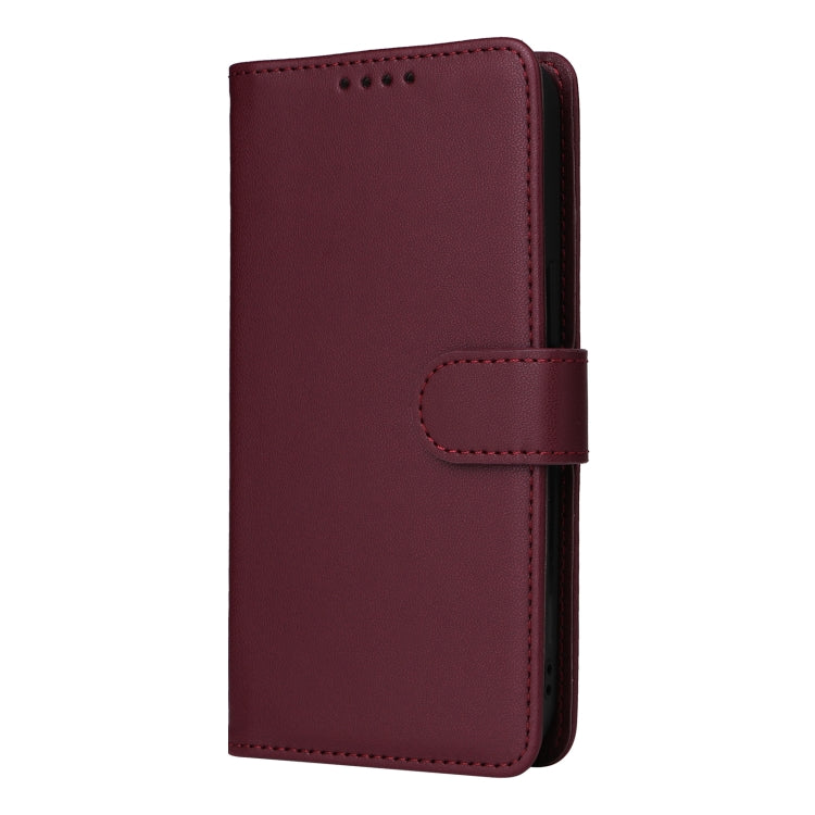 For Samsung Galaxy S24+ 5G BETOPNICE BN-005 2 in 1 Detachable Imitate Genuine Leather Phone Case(Wine Red) - Galaxy S24+ 5G Cases by BETOPNICE | Online Shopping UK | buy2fix