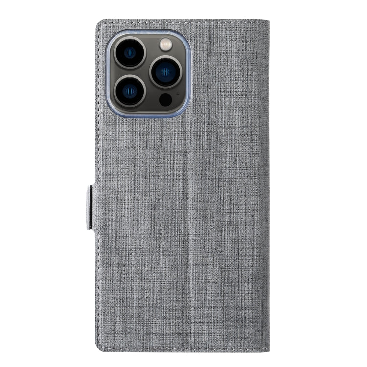 For iPhone 15 Pro ViLi K Series Dual-side Buckle Magsafe Leather Phone Case(Grey) - iPhone 15 Pro Cases by ViLi | Online Shopping UK | buy2fix