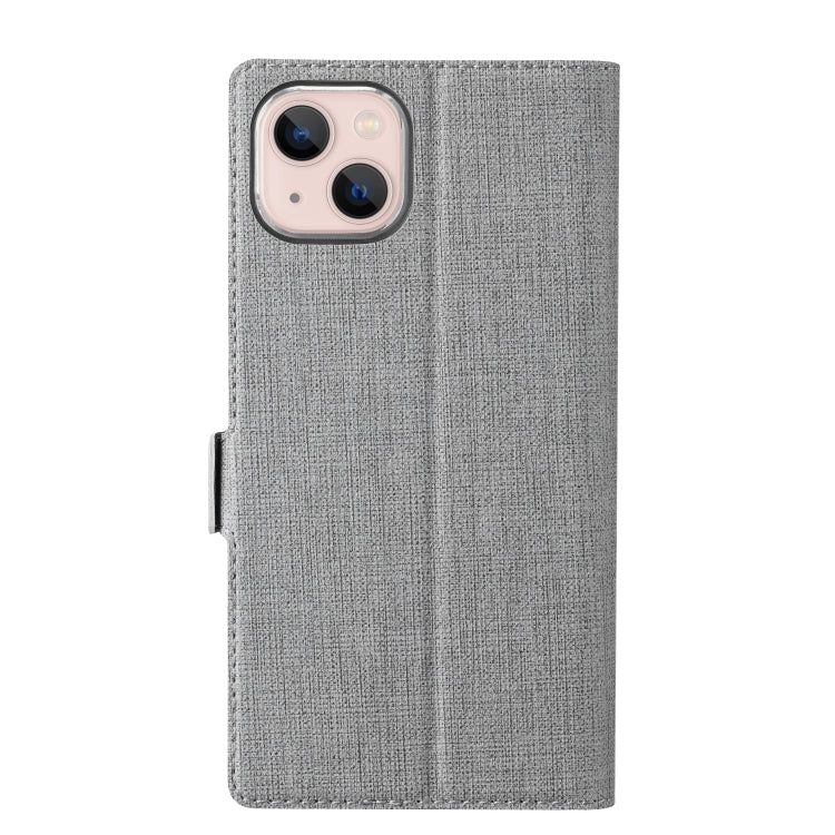 For iPhone 15 ViLi K Series Dual-side Buckle Magsafe Leather Phone Case(Grey) - iPhone 15 Cases by ViLi | Online Shopping UK | buy2fix