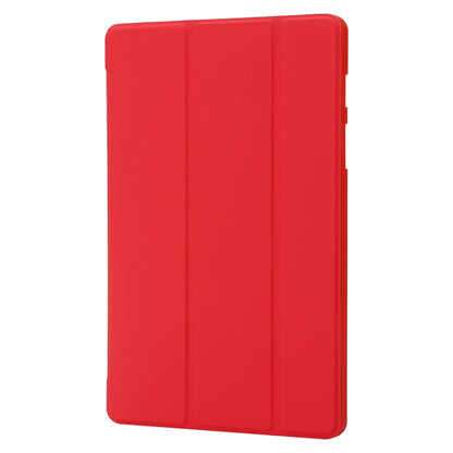 For Samsung Galaxy Tab S9+ 3-Fold Holder Silicone Leather Tablet Case(Red) - Galaxy Tab S9+ Cases by buy2fix | Online Shopping UK | buy2fix