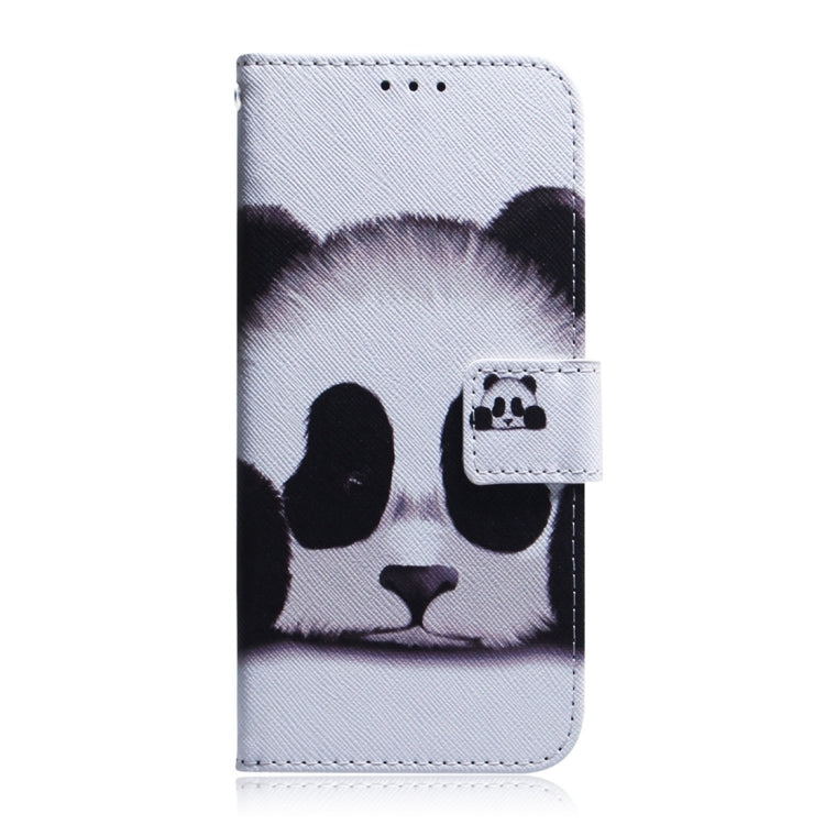 For Motorola Edge 2024 Coloured Drawing Flip Leather Phone Case(Panda) - Motorola Cases by buy2fix | Online Shopping UK | buy2fix