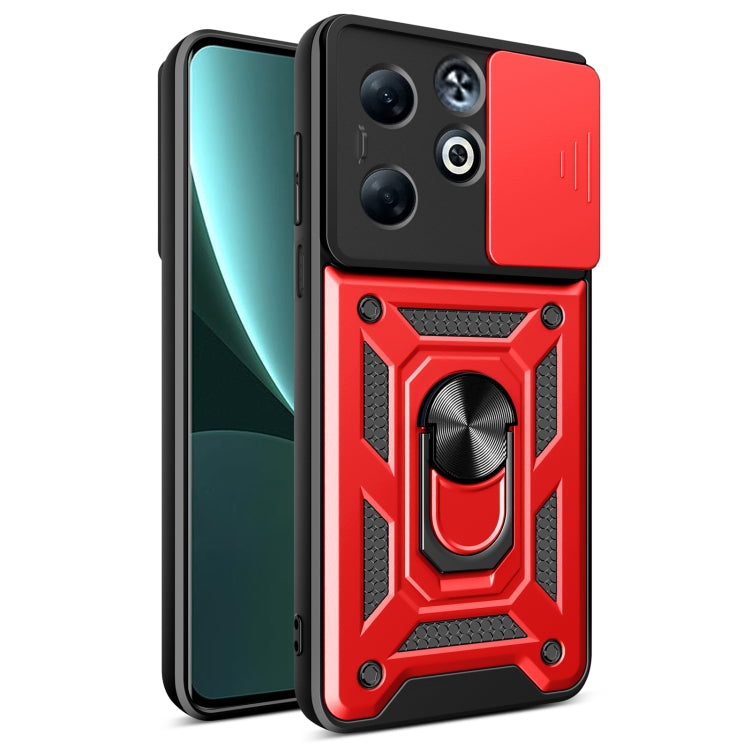 For Infinix Smart 8 Plus / 8 Pro Sliding Camera Cover Design TPU+PC Phone Case(Red) - Infinix Cases by buy2fix | Online Shopping UK | buy2fix