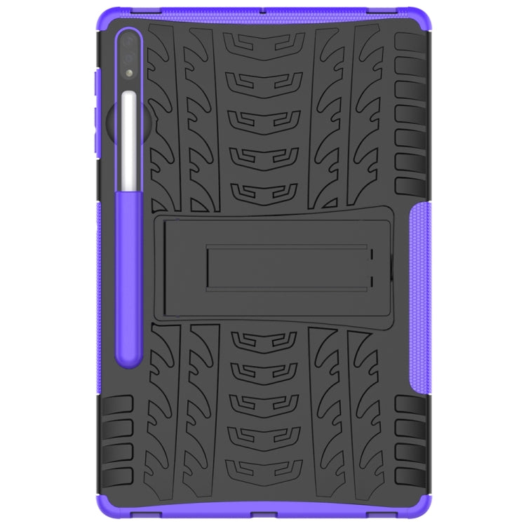 For Samsung Galaxy Tab S9+ Tire Texture TPU + PC Tablet Case(Purple) - Galaxy Tab S9+ Cases by buy2fix | Online Shopping UK | buy2fix