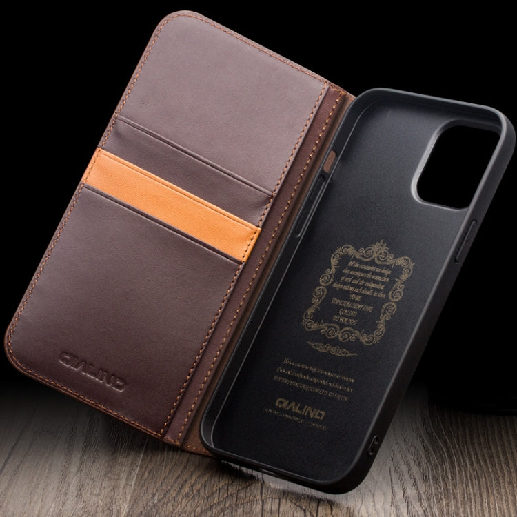 For iPhone 15 Pro Max QIALINO Classic Gen2 Genuine Leather Phone Case(Black) - iPhone 15 Pro Max Cases by QIALINO | Online Shopping UK | buy2fix