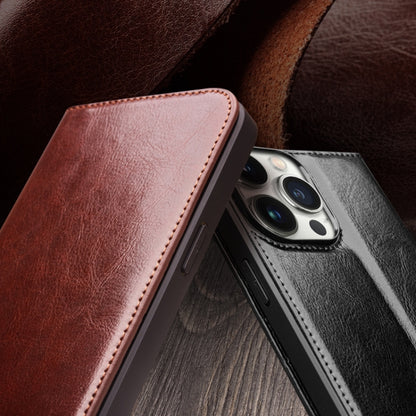 For iPhone 15 Plus QIALINO Classic Genuine Leather Phone Case(Brown) - iPhone 15 Plus Cases by QIALINO | Online Shopping UK | buy2fix