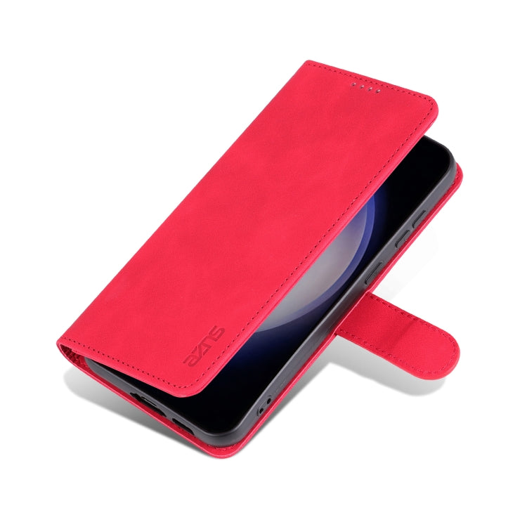 For Samsung Galaxy S24+ 5G AZNS Skin Feel Calf Texture Flip Leather Phone Case(Red) - Galaxy S24+ 5G Cases by AZNS | Online Shopping UK | buy2fix