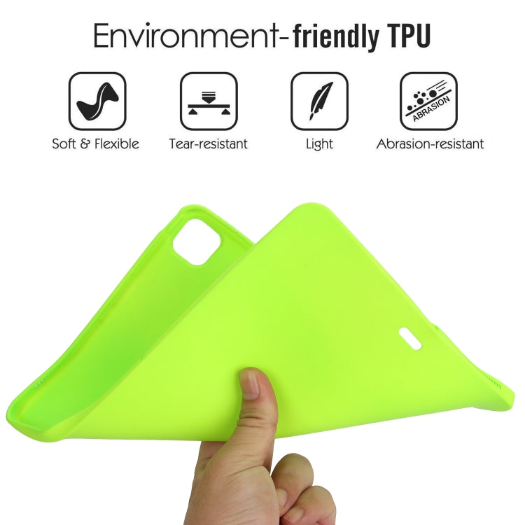 For iPad Air 13 2024 Oil Spray Skin-friendly TPU Tablet Case(Fluorescent Green) - iPad Air 13 2024 Cases by buy2fix | Online Shopping UK | buy2fix