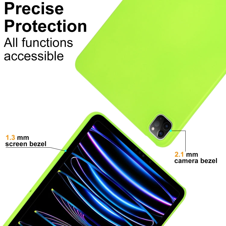 For iPad Air 13 2024 Oil Spray Skin-friendly TPU Tablet Case(Fluorescent Green) - iPad Air 13 2024 Cases by buy2fix | Online Shopping UK | buy2fix