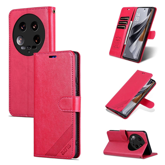 For Xiaomi 14 Ultra AZNS Sheepskin Texture Flip Leather Phone Case(Red) - 14 Ultra Cases by AZNS | Online Shopping UK | buy2fix