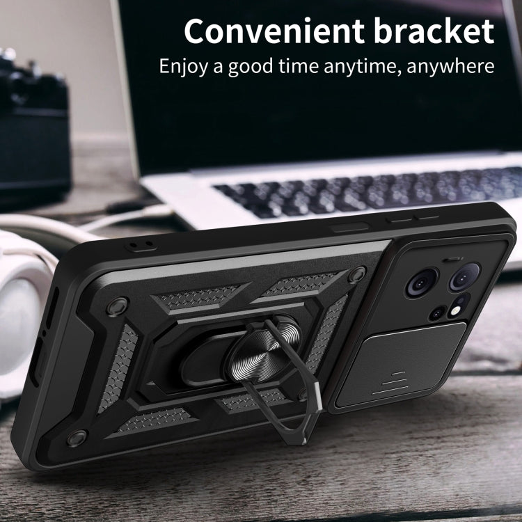 For Xiaomi Redmi K60 Ultra 5G Sliding Camera Cover Design TPU Hybrid PC Phone Case(Black) - Redmi K60 Ultra Cases by buy2fix | Online Shopping UK | buy2fix