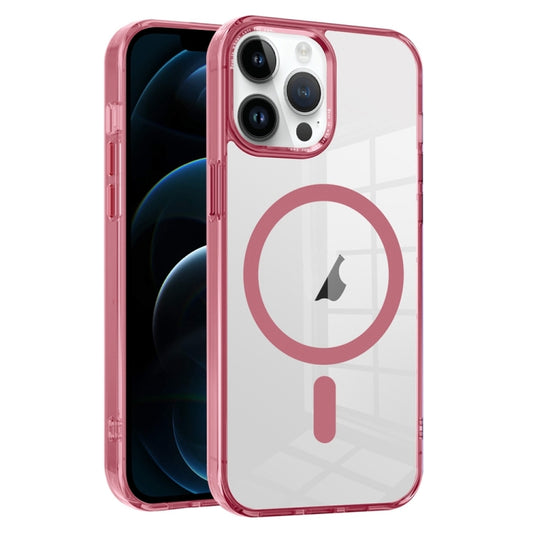 For iPhone 12 Pro Ice Color Magnetic Series PC + Acrylic Magsafe Phone Case(Pink) - iPhone 12 / 12 Pro Cases by buy2fix | Online Shopping UK | buy2fix