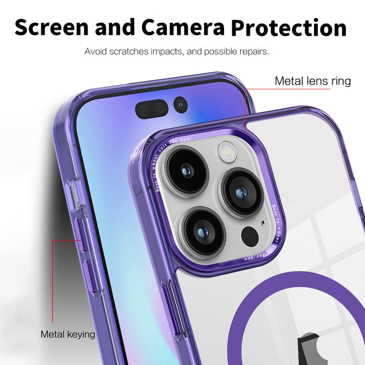 For iPhone 13 Ice Color Magnetic Series PC + Acrylic Magsafe Phone Case(Far Peak Blue) - iPhone 13 Cases by buy2fix | Online Shopping UK | buy2fix