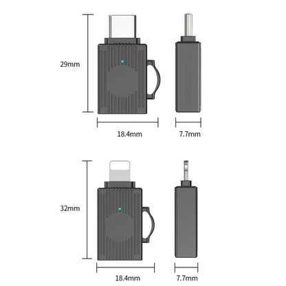 USB to 8 Pin Multifunction Travel Case Shape Apapter(Light Gold) - Converter & Adapter by buy2fix | Online Shopping UK | buy2fix