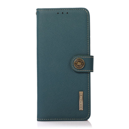 For Xiaomi Redmi K70 Pro KHAZNEH Custer Texture RFID Genuine Leather Phone Case(Green) - K70 Pro Cases by buy2fix | Online Shopping UK | buy2fix