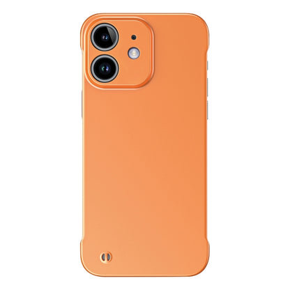 For iPhone 12 Frameless Metallic Paint Hybrid PC Phone Case(Orange) - iPhone 12 / 12 Pro Cases by buy2fix | Online Shopping UK | buy2fix