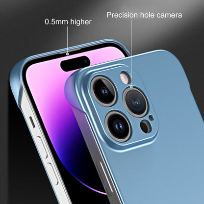 For iPhone 11 Pro Max Frameless Metallic Paint Hybrid PC Phone Case(Sierra Blue) - iPhone 11 Pro Max Cases by buy2fix | Online Shopping UK | buy2fix