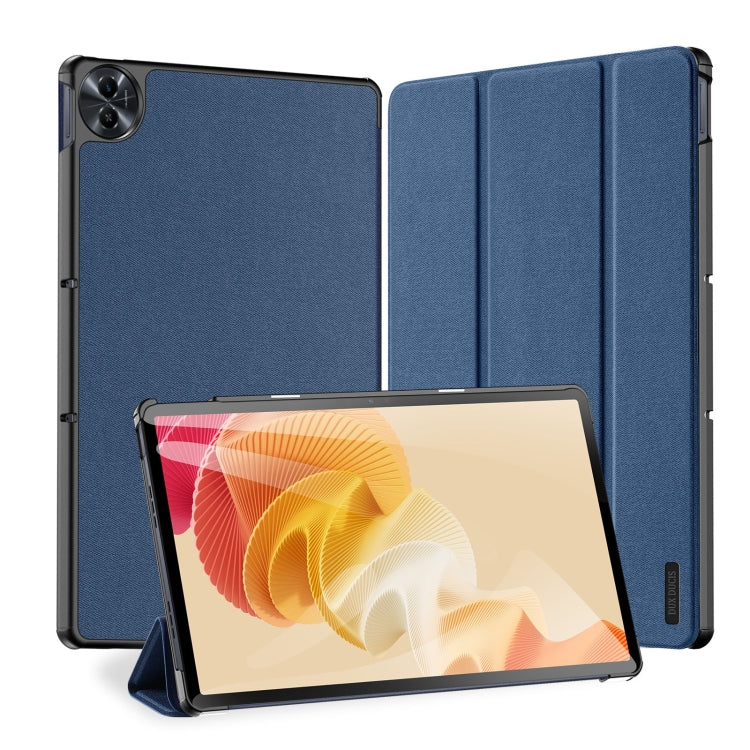 For Realme Pad 2 11.5 DUX DUCIS Domo Series Magnetic Flip Leather Tablet Case(Blue) - Realme by DUX DUCIS | Online Shopping UK | buy2fix