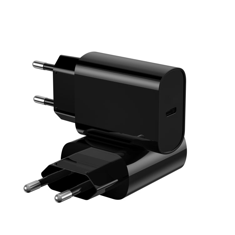 WIWU Wi-U001 Quick Series PD 20W USB-C / Type-C Single Port Travel Fast Charger, EU Plug(Black) - USB Charger by WIWU | Online Shopping UK | buy2fix