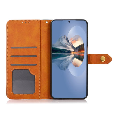 For Google Pixel 9 Pro KHAZNEH Dual-color Cowhide Texture Flip Leather Phone Case(Blue) - Google Cases by buy2fix | Online Shopping UK | buy2fix