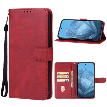 For Google Pixel 9 Leather Phone Case(Red) - Google Cases by buy2fix | Online Shopping UK | buy2fix