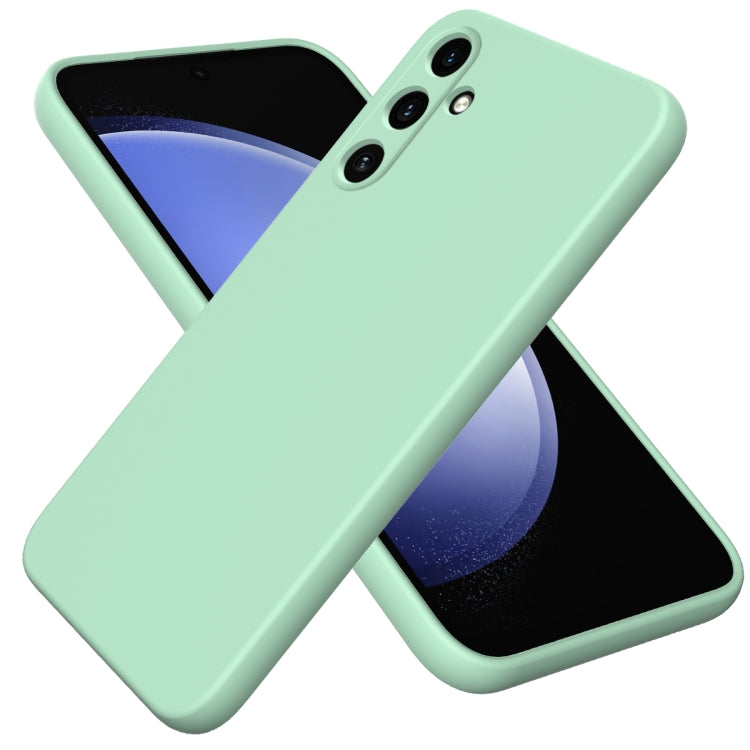 For Samsung Galaxy A55 5G Pure Color Liquid Silicone Shockproof Full Coverage Phone Case(Green) - Galaxy Phone Cases by buy2fix | Online Shopping UK | buy2fix