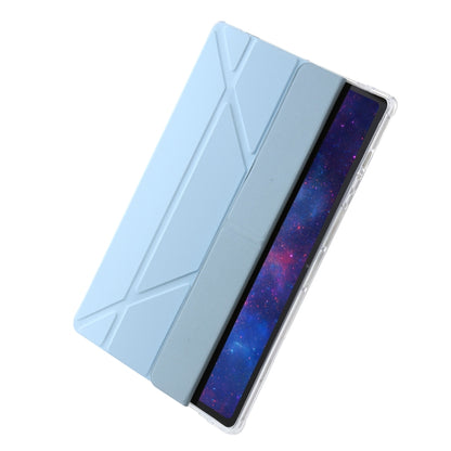 For Samsung Galaxy Tab S9 Clear Acrylic Deformation Leather Tablet Case(Ice Blue) - Galaxy Tab S9 Cases by buy2fix | Online Shopping UK | buy2fix