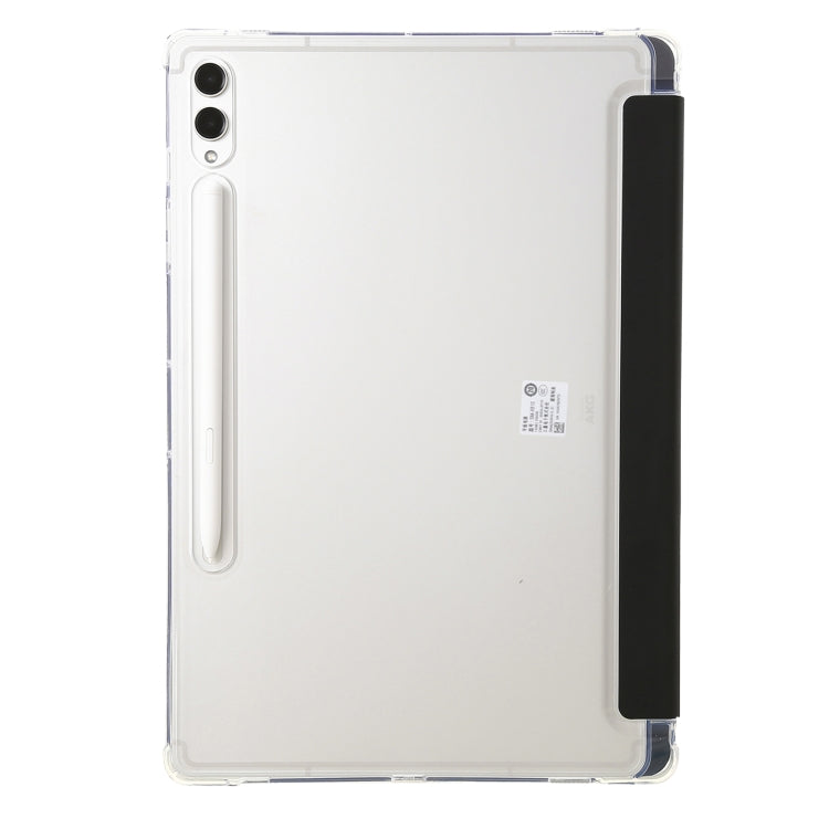 For Samsung Galaxy Tab S9 FE Clear Acrylic Deformation Leather Tablet Case(Black) - Galaxy Tab S9 FE by buy2fix | Online Shopping UK | buy2fix