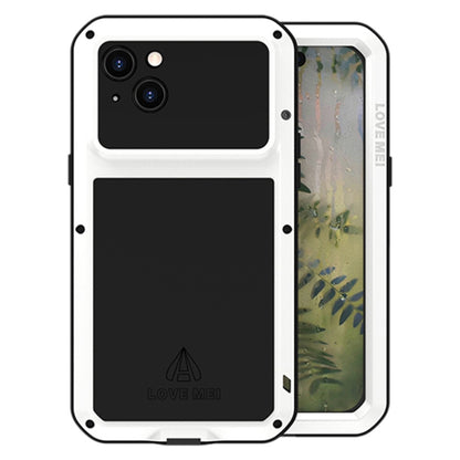 For iPhone 15 Plus LOVE MEI Metal Shockproof Life Waterproof Dustproof Phone Case(White) - iPhone 15 Plus Cases by LOVE MEI | Online Shopping UK | buy2fix