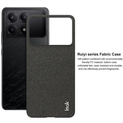 For Xiaomi Redmi K70 5G/K70 Pro 5G imak Ruiyi Series Cloth Texture PU + PC Phone Case(Dark Grey) - K70 Pro Cases by imak | Online Shopping UK | buy2fix