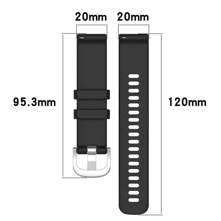 For Garmin vivoactive 5 / Active 5 20mm Silicone Watch Band(White) - Watch Bands by buy2fix | Online Shopping UK | buy2fix