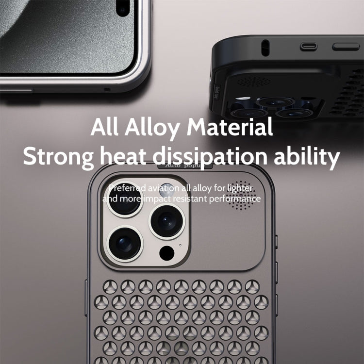 For iPhone 12 Pro Max R-JUST RJ58 Aromatherapy Metal Cooling Phone Case(Grey) - iPhone 12 Pro Max Cases by R-JUST | Online Shopping UK | buy2fix