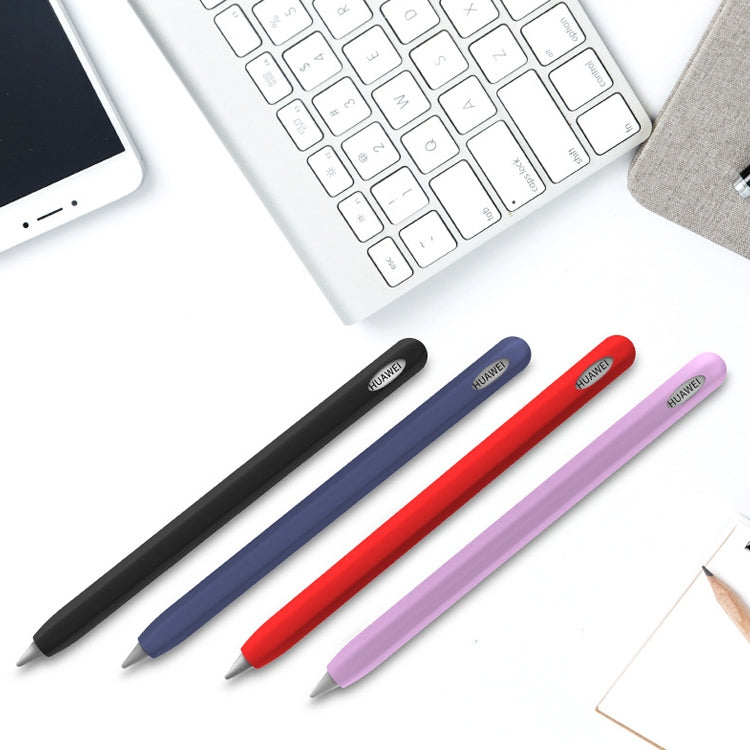 For Huawei M-pencil Stylus Touch Pen Integrated Non-slip Silicone Protective Cover(Light Purple) - Pencil Accessories by buy2fix | Online Shopping UK | buy2fix