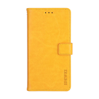 For DOOGEE X95 idewei Crazy Horse Texture Horizontal Flip Leather Case with Holder & Card Slots & Wallet(Yellow) - More Brand by idewei | Online Shopping UK | buy2fix