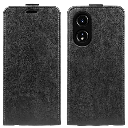 For OPPO A58 4G R64 Texture Single Vertical Flip Leather Phone Case(Black) - OPPO Cases by buy2fix | Online Shopping UK | buy2fix