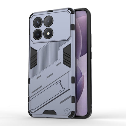 For Xiaomi Redmi K70 5G Punk Armor 2 in 1 PC + TPU Phone Case with Holder(Grey) - K70 Cases by buy2fix | Online Shopping UK | buy2fix