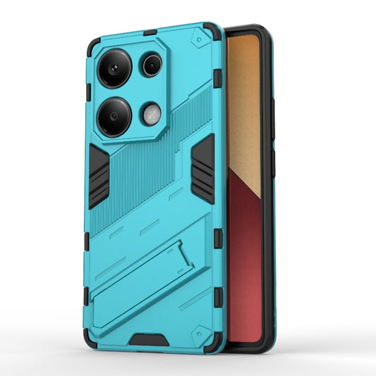 For Xiaomi Redmi Note 13 Pro 4G Global Punk Armor 2 in 1 PC + TPU Phone Case with Holder(Blue) - Note 13 Pro Cases by buy2fix | Online Shopping UK | buy2fix