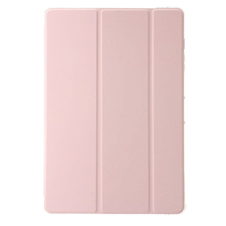 For Huawei Matepad 11 Pro 2024 Clear Acrylic 3-Fold Leather Tablet Case(Pink) - Huawei by buy2fix | Online Shopping UK | buy2fix