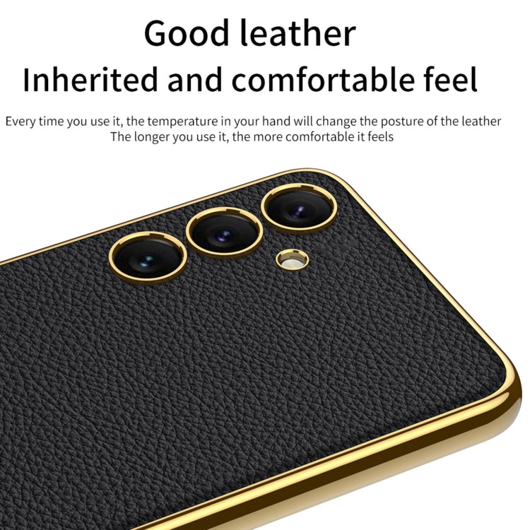 For Samsung Galaxy S24+ 5G GKK Plating TPU + Leather Full Coverage Phone Case(Carbon Fiber) - Galaxy S24+ 5G Cases by GKK | Online Shopping UK | buy2fix