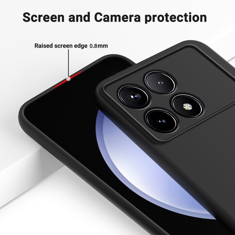 For Xiaomi Redmi K70/K70 Pro Solid Color Liquid Silicone Dropproof Full Coverage Phone Case(Black) - K70 Pro Cases by buy2fix | Online Shopping UK | buy2fix