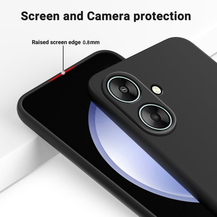 For Xiaomi Poco M6 5G/Redmi 13C 5G/13R 5G Solid Color Liquid Silicone Dropproof Full Coverage Phone Case(Black) - 13C Cases by buy2fix | Online Shopping UK | buy2fix