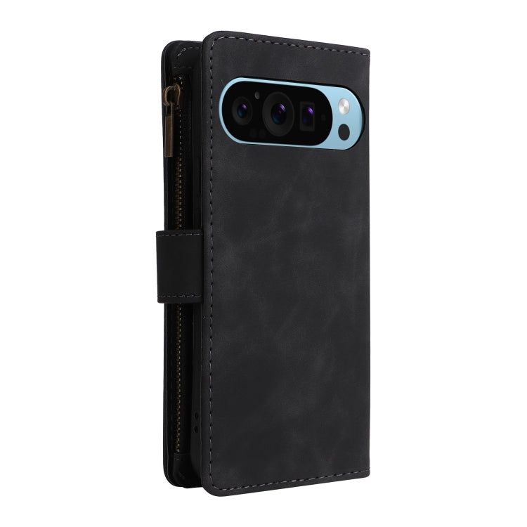 For Google Pixel 9 Multifunctional Multi-Card Wallet Phone Leather Case(Black) - Google Cases by buy2fix | Online Shopping UK | buy2fix