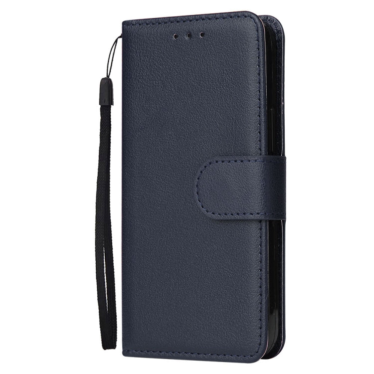 For Xiaomi Redmi 12 4G/5G/Note 12R Multifunctional Horizontal Flip Leather Phone Case with Three Card Slot(Blue) - Xiaomi Cases by buy2fix | Online Shopping UK | buy2fix