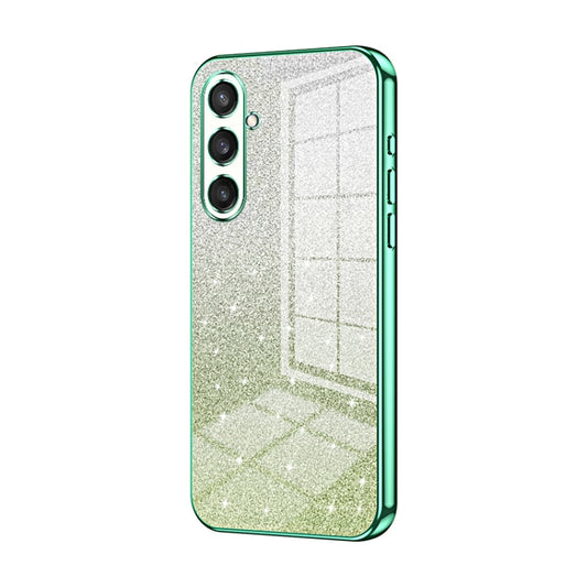 For Samsung Galaxy S23 FE 5G Gradient Glitter Powder Electroplated Phone Case(Green) - Galaxy S23 FE 5G Cases by buy2fix | Online Shopping UK | buy2fix