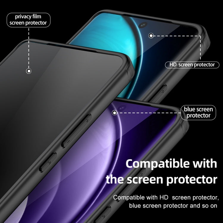 For vivo X100 Armor Clear TPU Hybrid PC Phone Case(Matte Black) - X100 Cases by buy2fix | Online Shopping UK | buy2fix