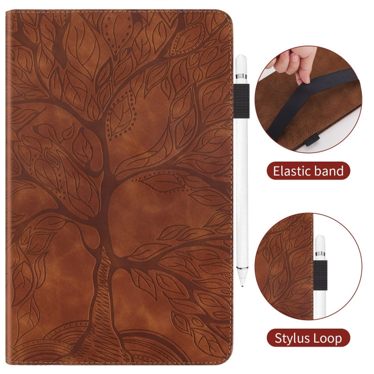 For Lenovo Tab M11 / Xiaoxin Pad 11 2024 Life Tree Series Horizontal Flip Leather Tablet Case(Brown) - Lenovo by buy2fix | Online Shopping UK | buy2fix