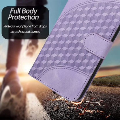 For iPhone 16 Pro Max YX0060 Elephant Head Embossed Phone Leather Case with Lanyard(Light Purple) - iPhone 16 Pro Max Cases by buy2fix | Online Shopping UK | buy2fix