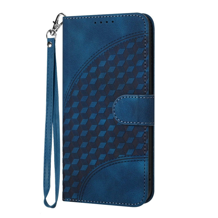 For OnePlus 12 YX0060 Elephant Head Embossed Phone Leather Case with Lanyard(Royal Blue) - OnePlus Cases by buy2fix | Online Shopping UK | buy2fix